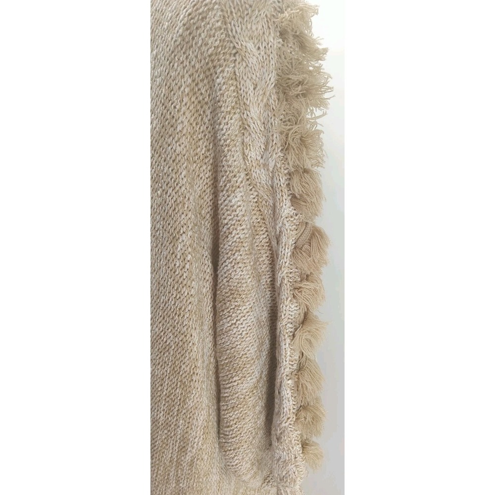 Anthropologie Cardigan Women Brown Braided Sleeve Preppy Boho Sweater Sz OZ - Picture 8 of 8